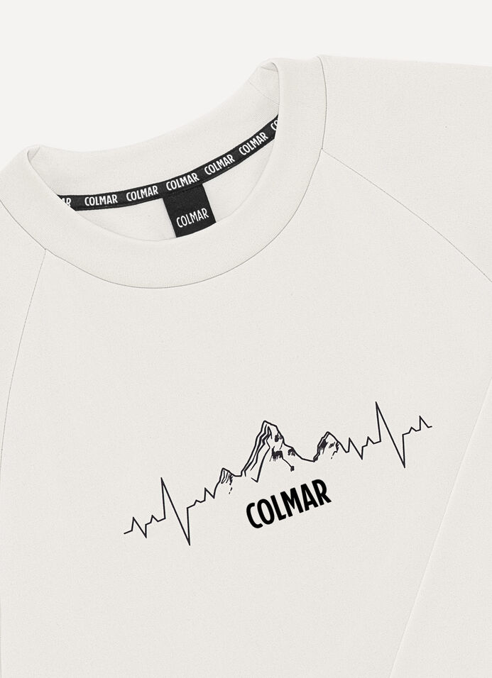 Printed crew-neck stretch ski fleece image number 5
