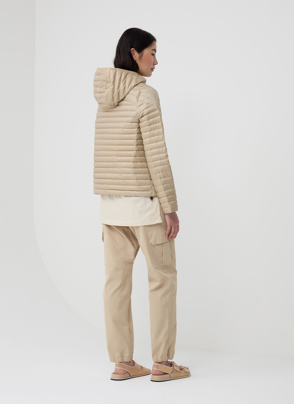 Light down jacket with hood image number 3