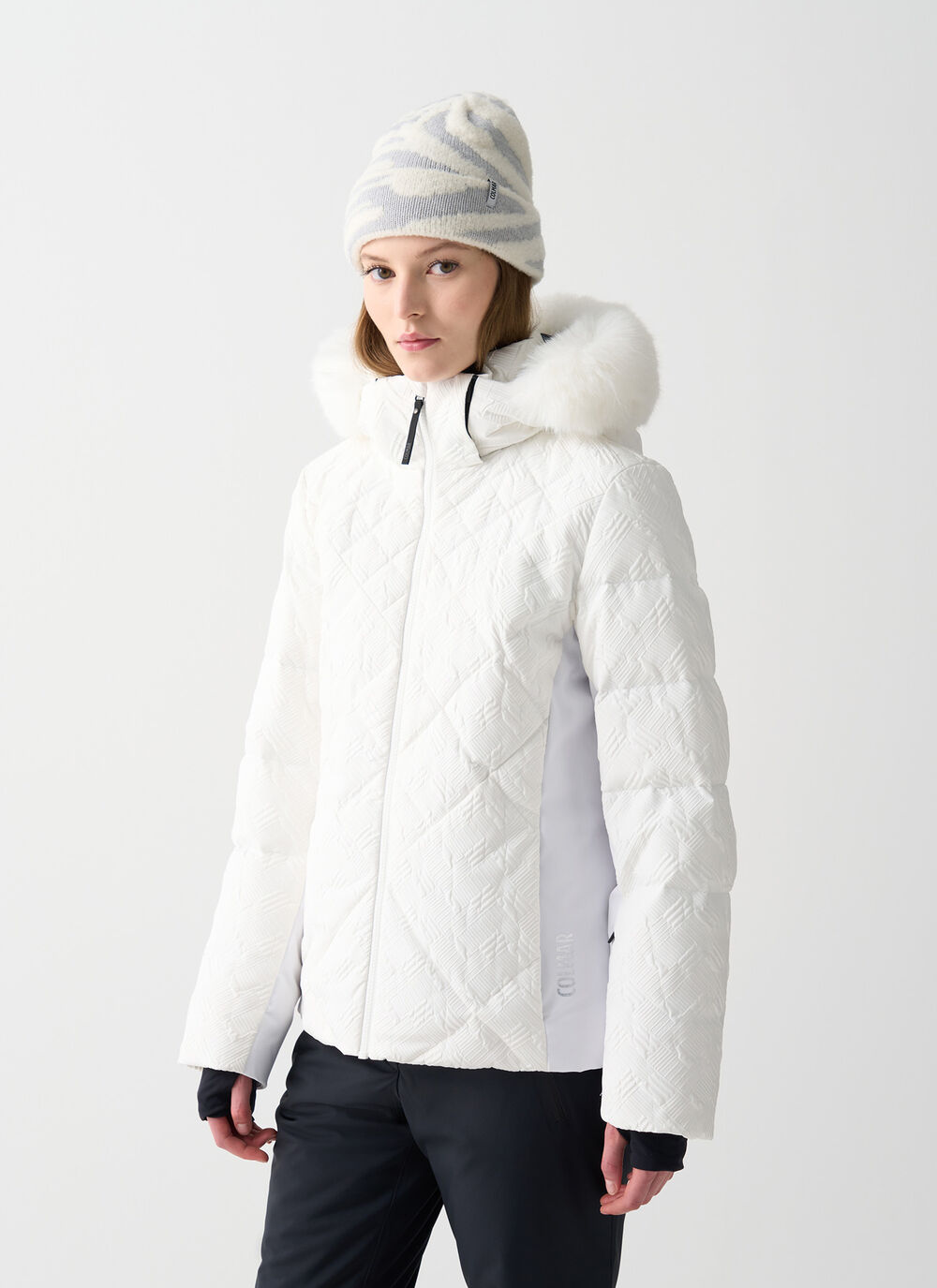 Balance padded ski jacket with faux fur image number 1