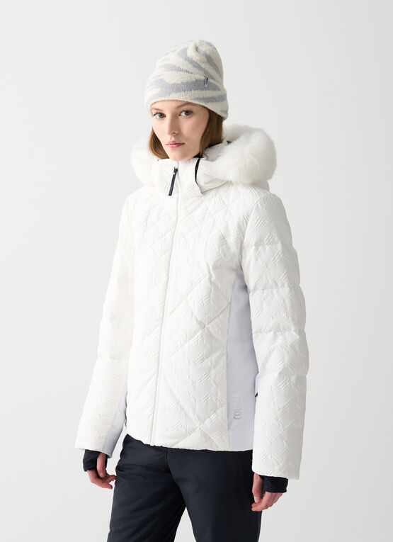Balance padded ski jacket with faux fur
