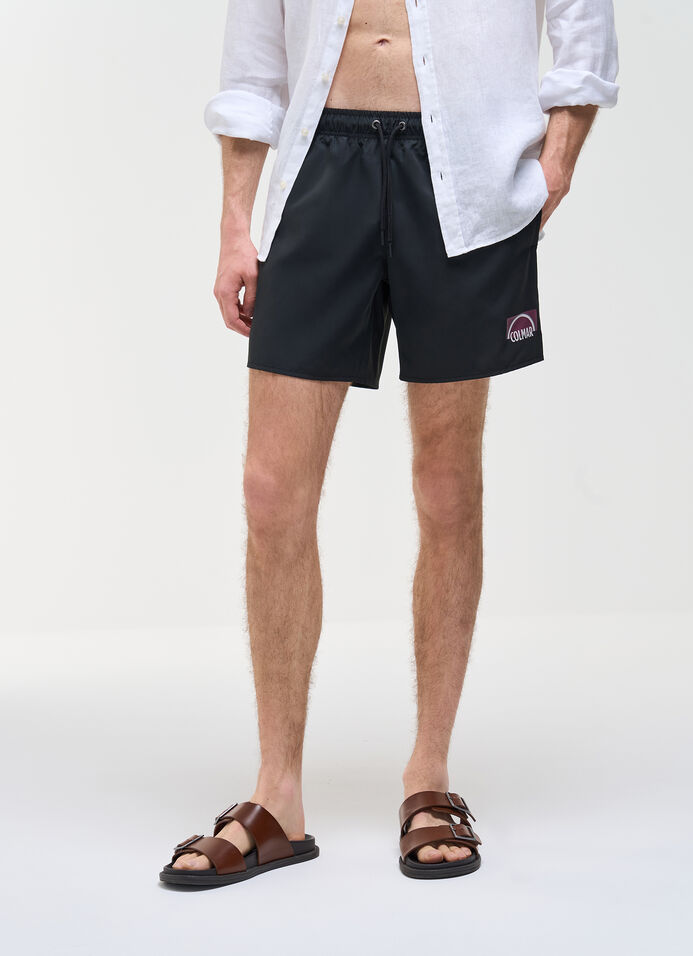 Swim Trunks with Logo Print