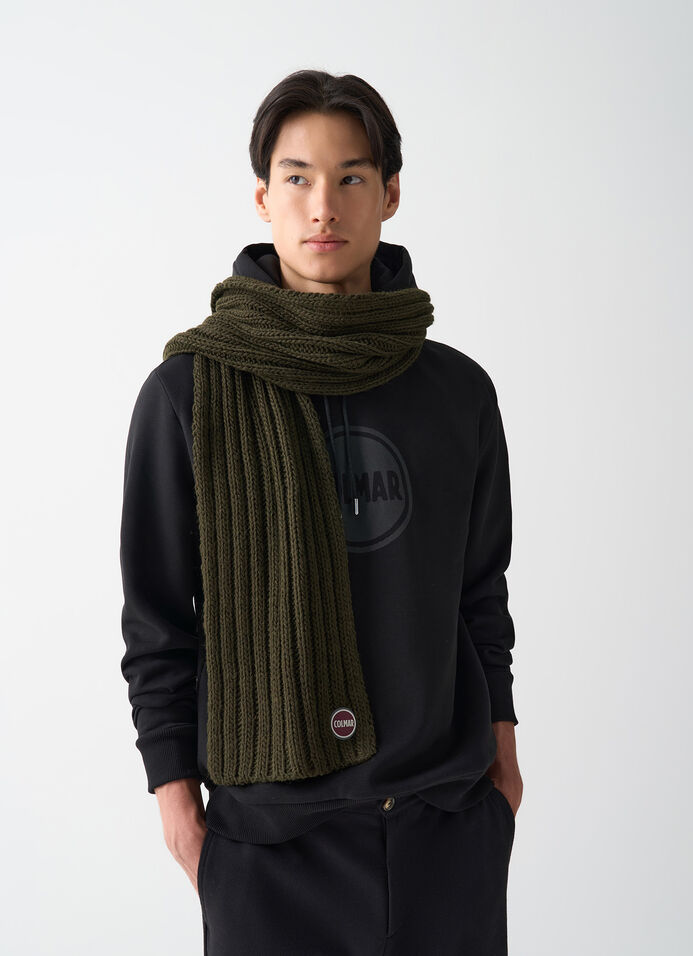 Long unisex rib-knit scarf image number 0
