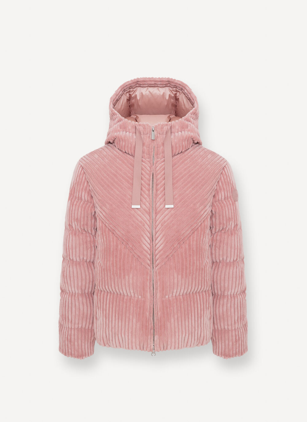 Corduroy down jacket wit hood image number 4