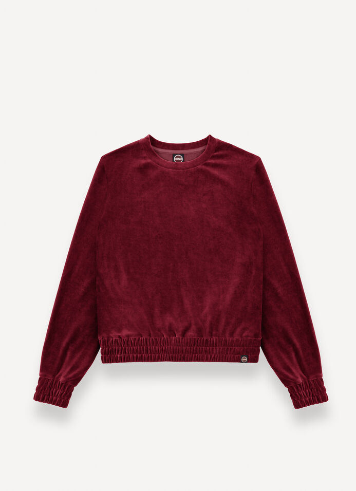 Velvet sweatshirt with stretch band image number 3