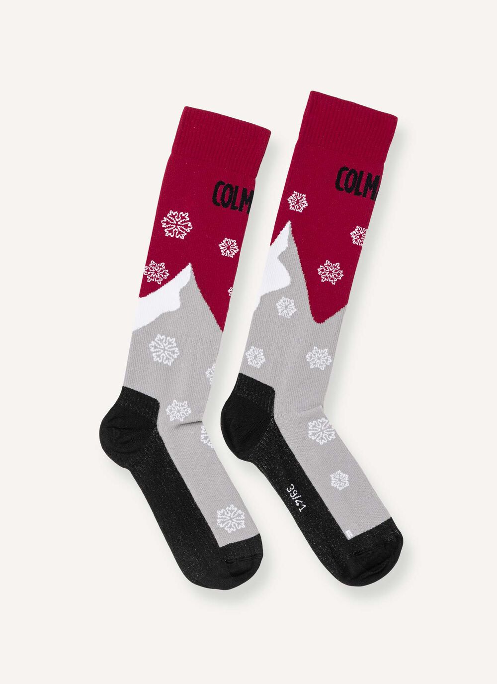 Unisex patterned mountain ski socks image number 0