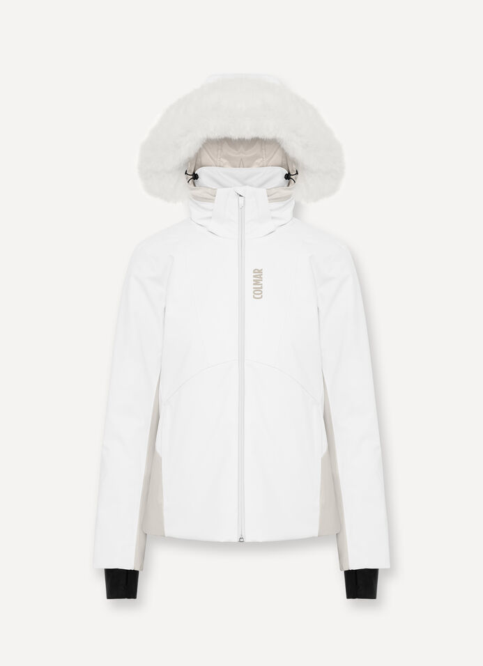 Two-tone ski jacket with fur image number 4