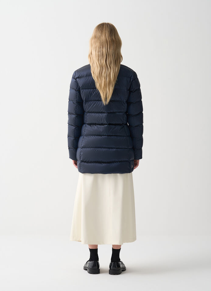 Long fitted down jacket image number 3