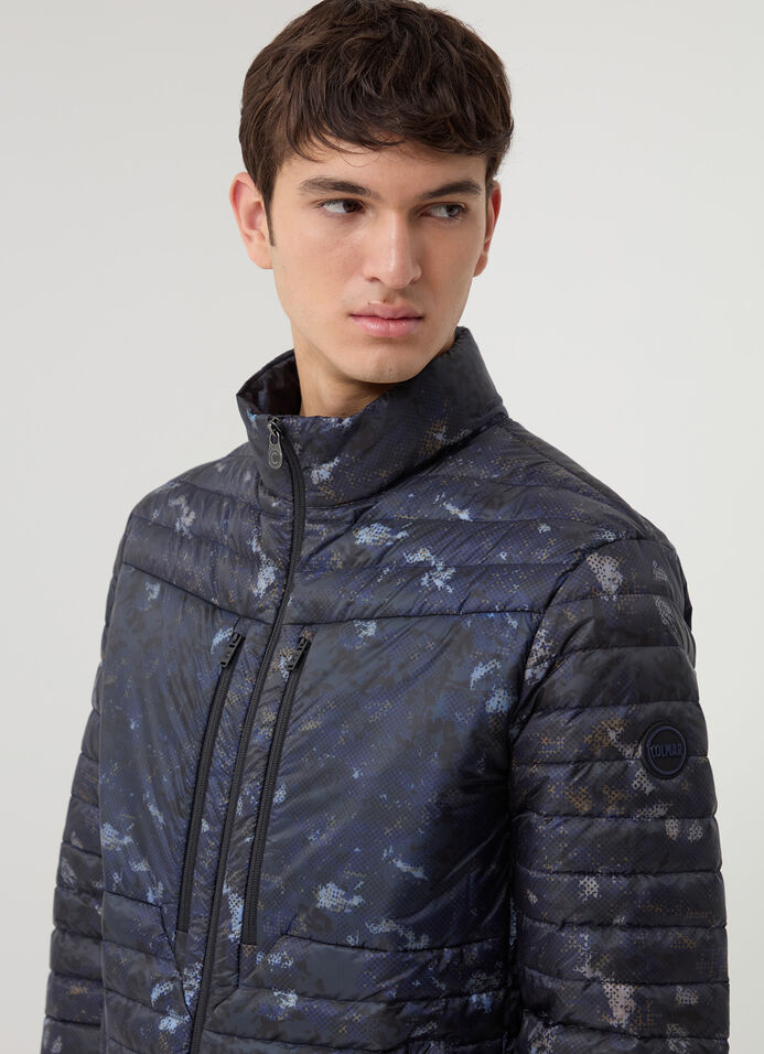 Pixelated camouflage down jacket image number 2