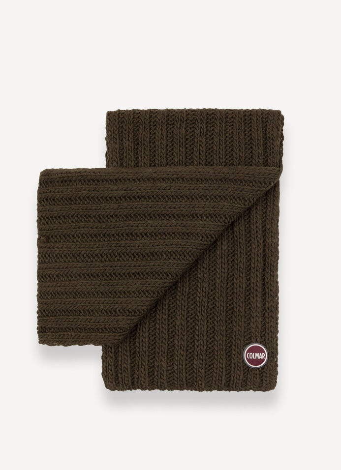 Long unisex rib-knit scarf image number 1