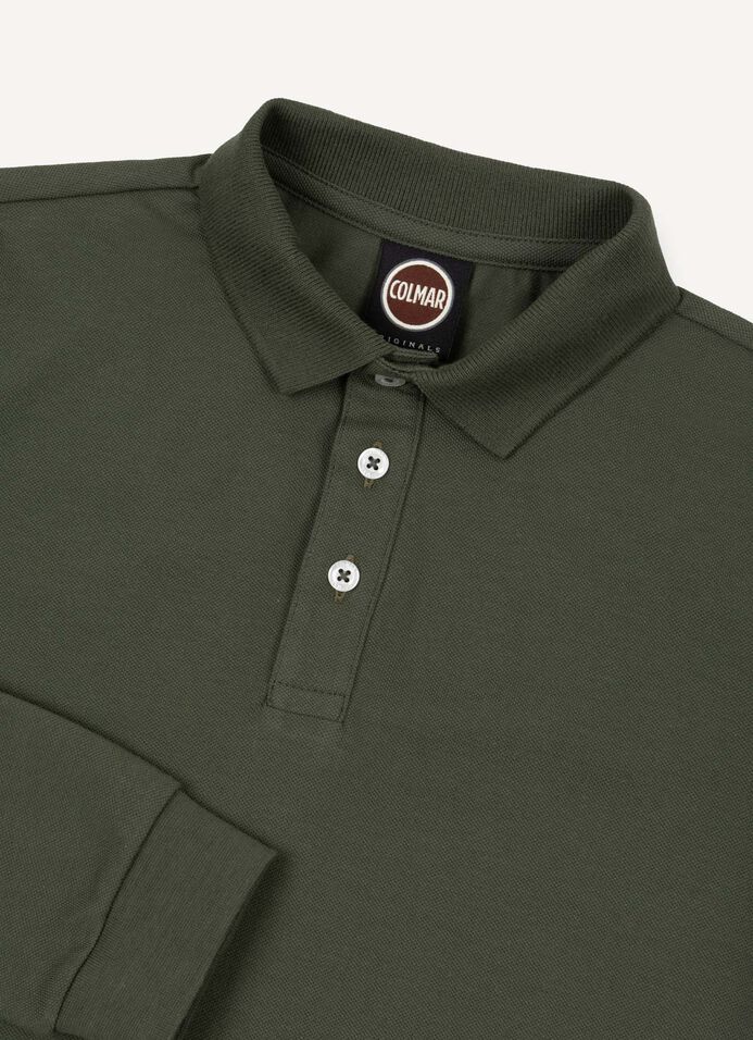 Langarm-Poloshirt aus Pikee image number 6