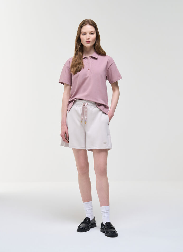 Piqu&eacute; polo shirt with slits