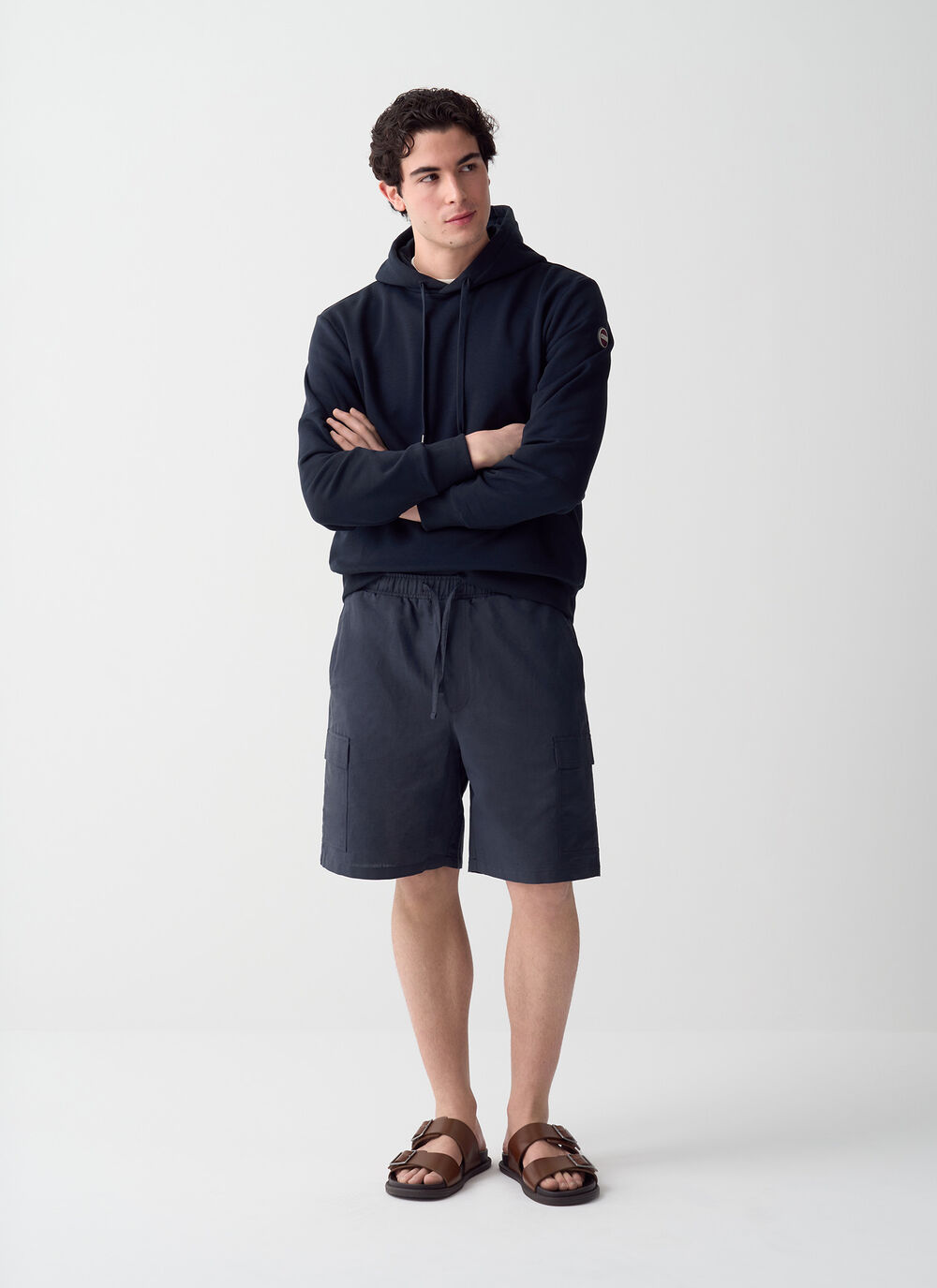 Linen safari shorts image number 0