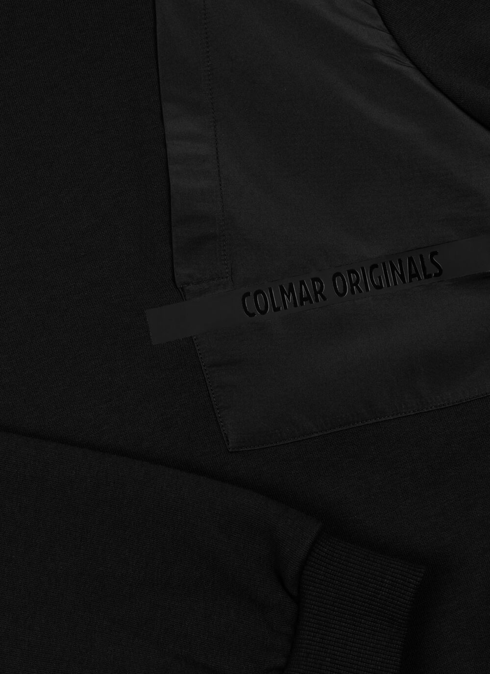 Crew-neck sweatshirt with nylon details image number 5