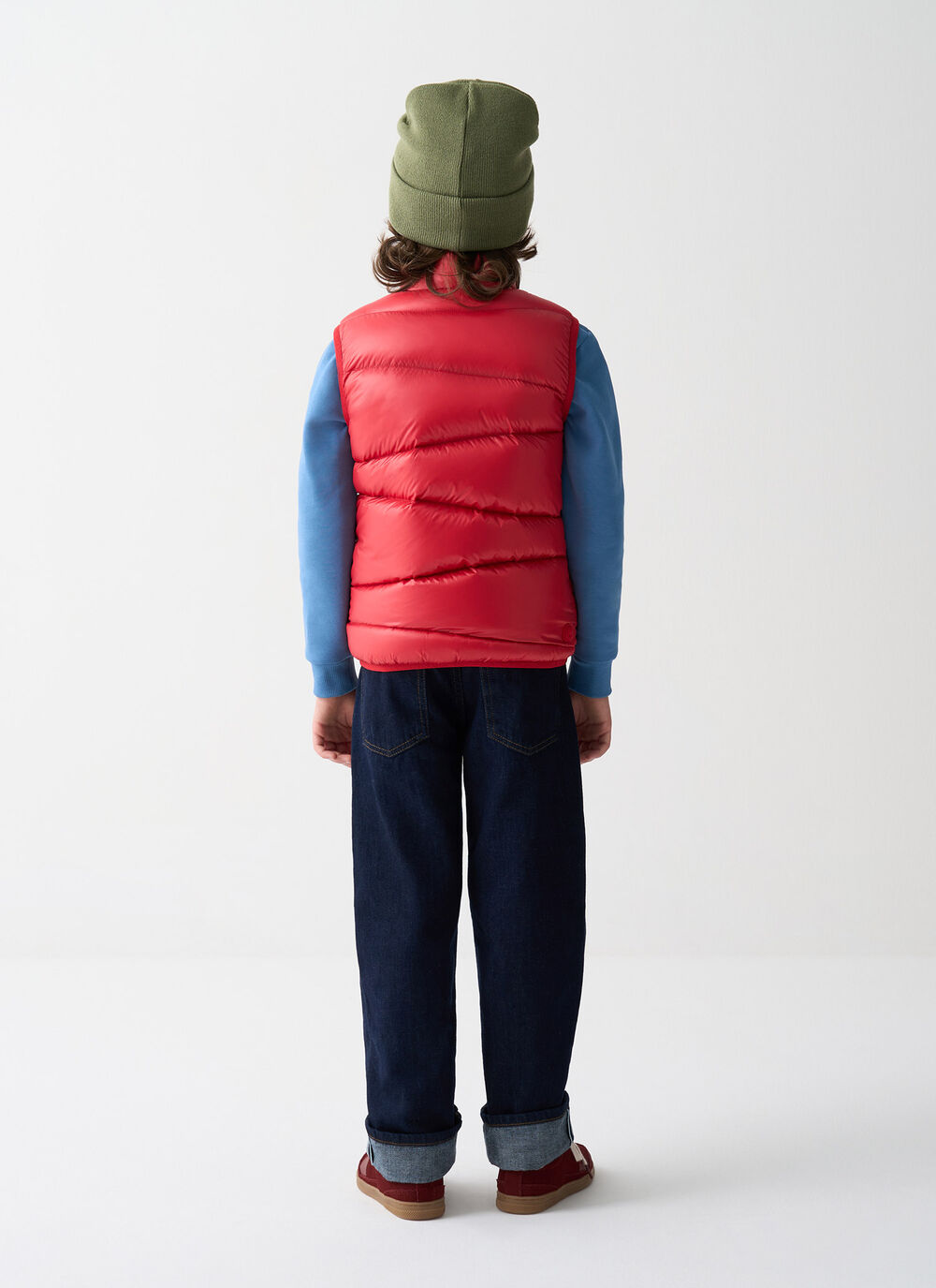 Wave pattern down gilet  image number 3