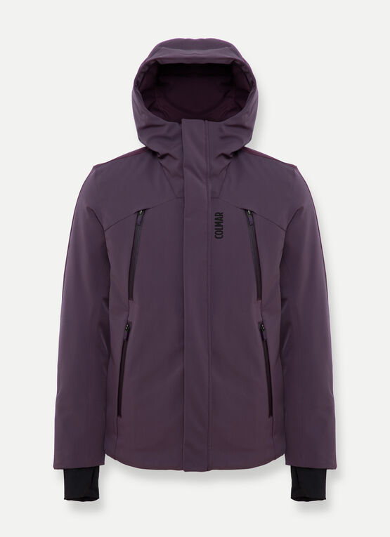 Ski jacket with various waddings