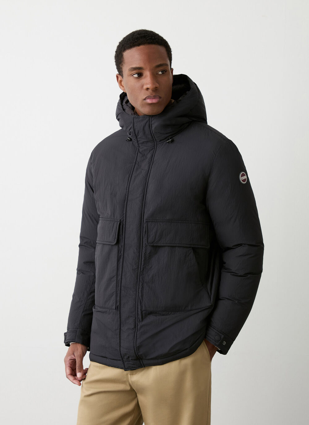 Crinkle-effect padded jacket  image number 0