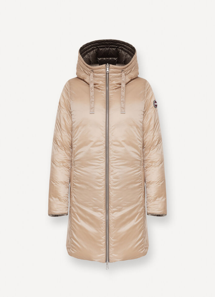 Reversible hooded quilted jacket image number 6