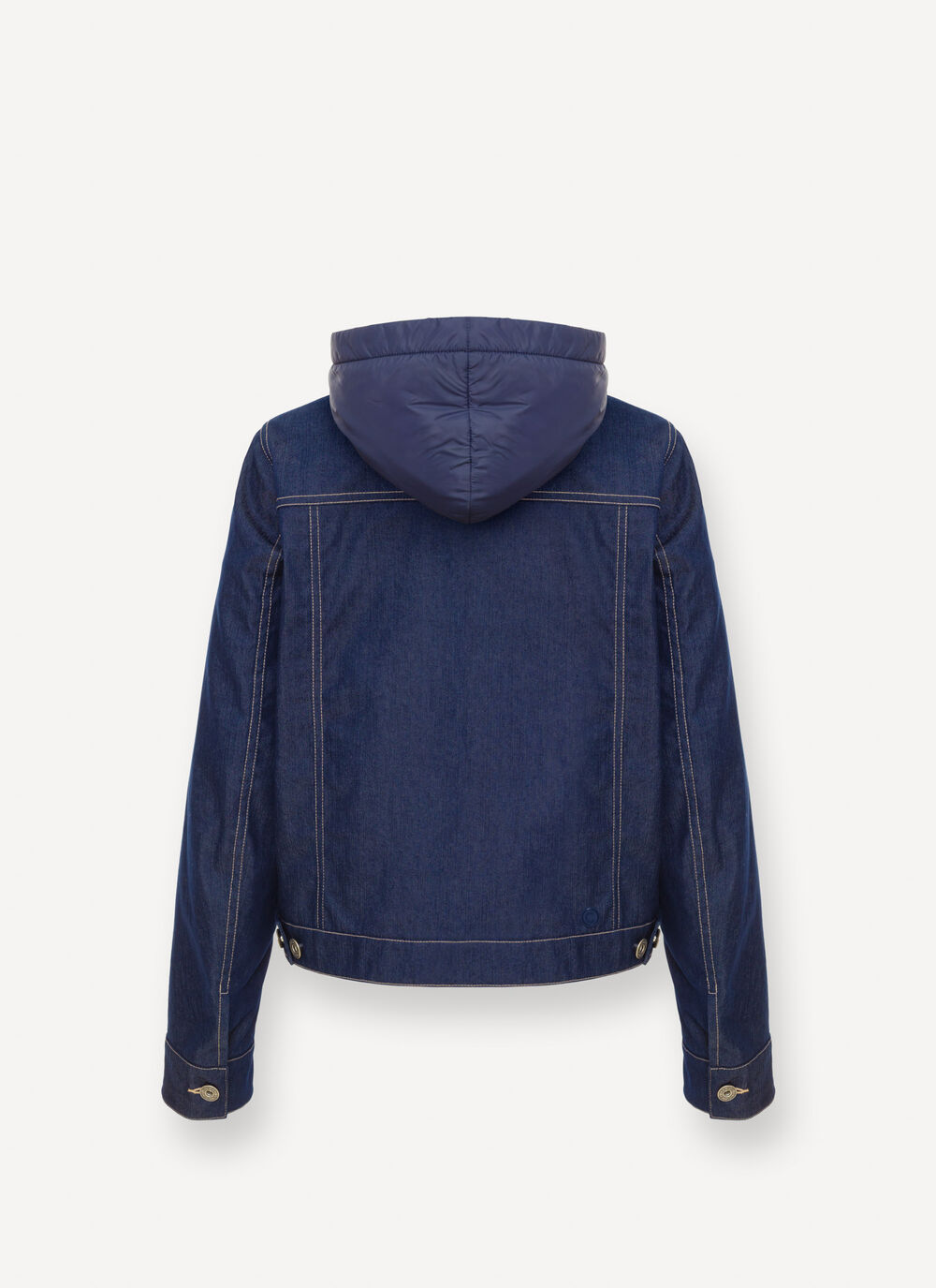 Denim jacket with detachable hood image number 5