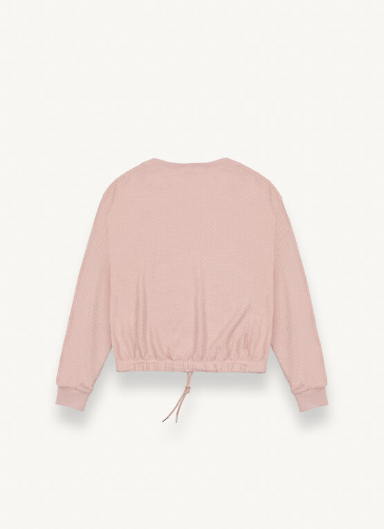 Boat-neck sweatshirt