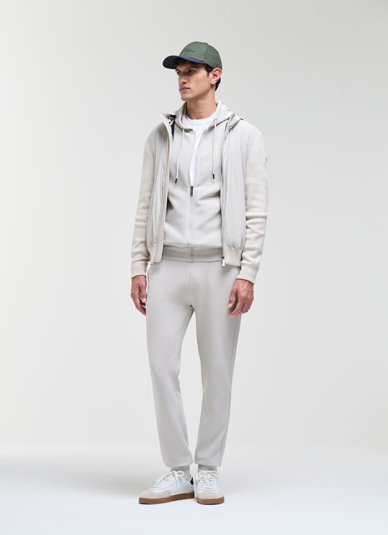 Unlined hybrid jacket with hood