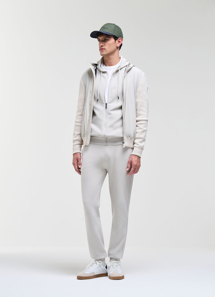 Unlined hybrid jacket with hood