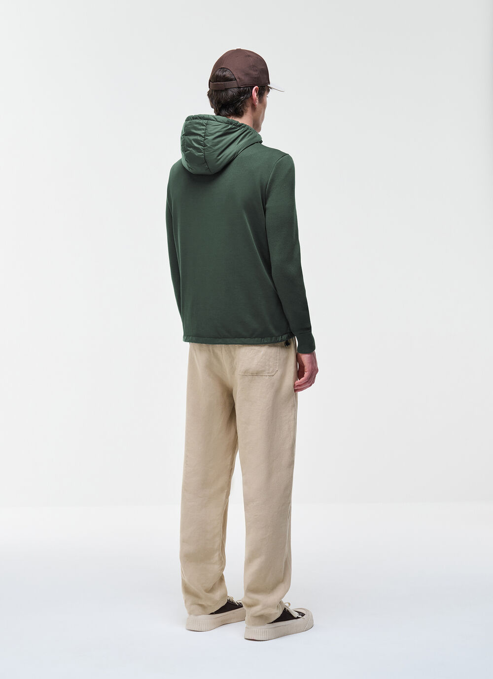 Hybrid padded jacket with hood image number 3