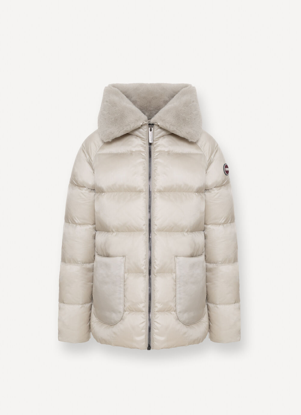 Down jacket with fur collar image number 4