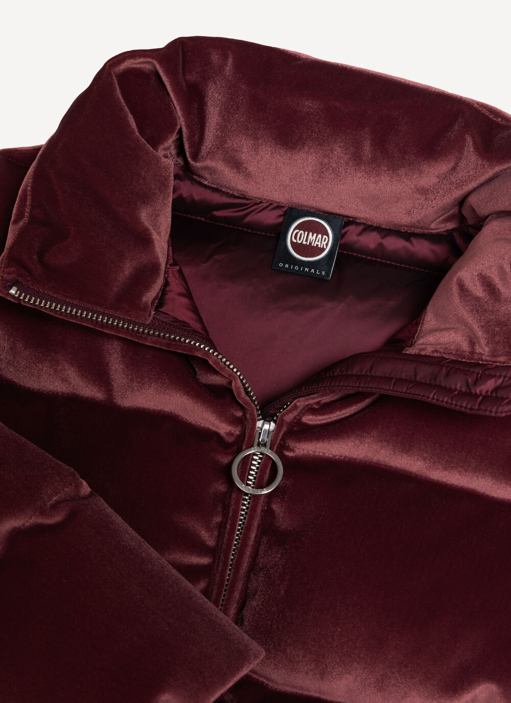 Stretch velvet down jacket image number 5