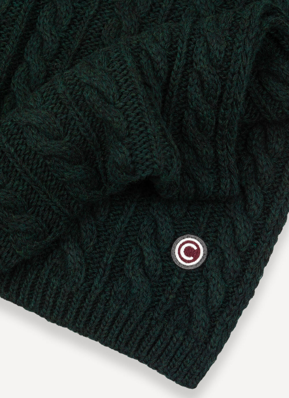 Branded unisex cable-knit scarf image number 2