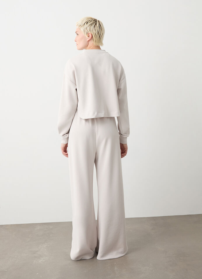 Cropped sweatshirt with rounded hem image number 3