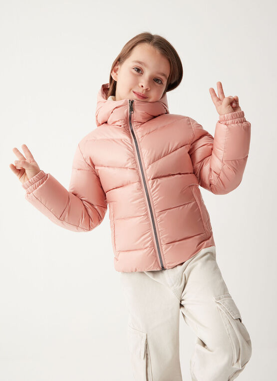 Winterliche Daunenjacke mit elastischen Bündchen
