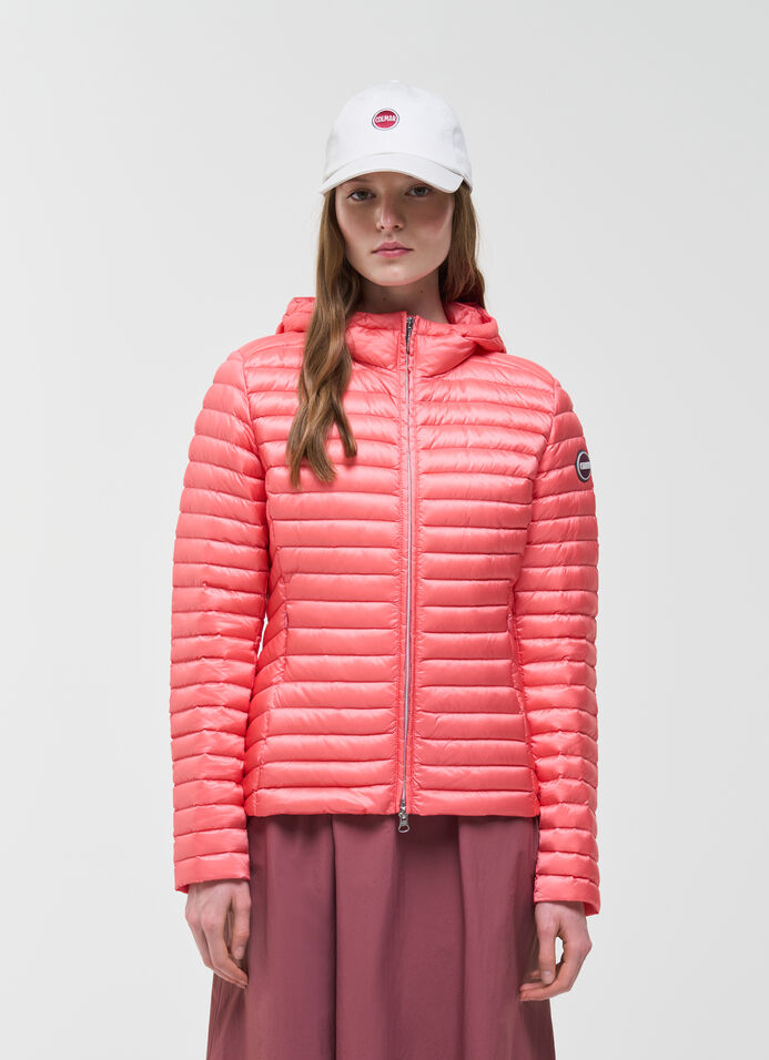 Light down jacket with hood