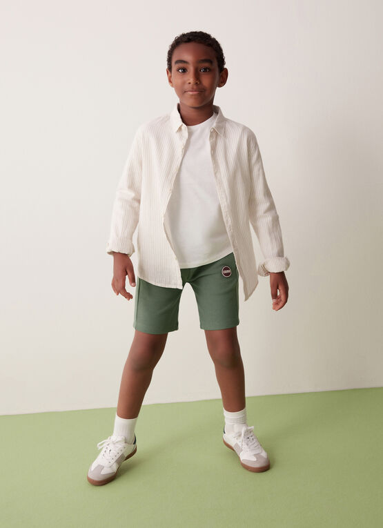 Shorts aus Interlock-Baumwollpiqué