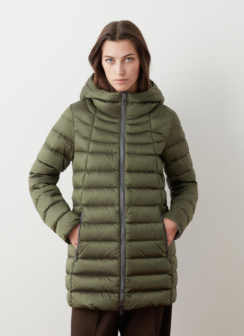 Slightly A-line down jacket image number 0