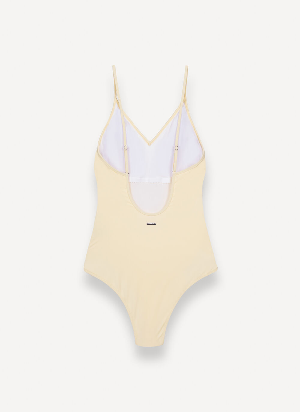 Solid-colour one-piece swimsuit image number 5