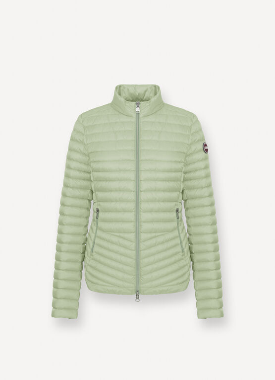 Rounded hem down jacket