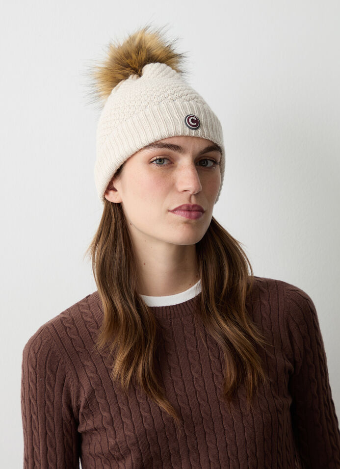 Bonnet femme avec imitation fourrure image number 0