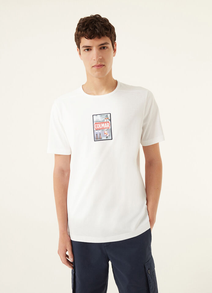 Smelten bijwoord uitzondering Round neck T-shirt with transfer lettering - Colmar