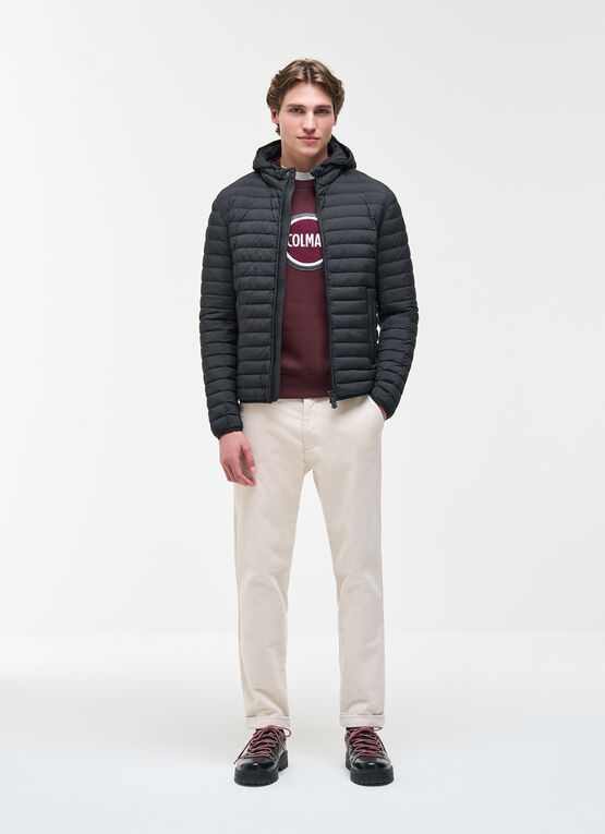 Light down jacket with hood