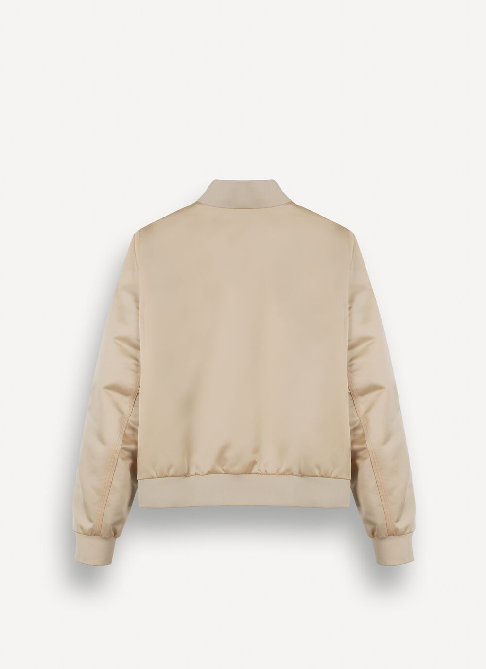 Satin bomber jacket with side zips image number 5