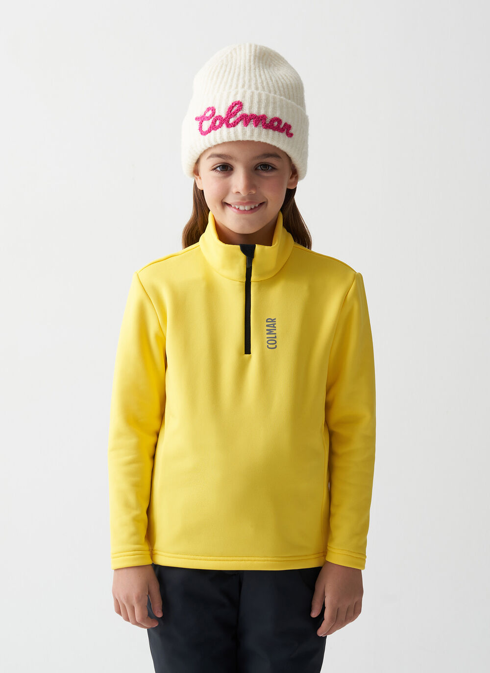 Girl's half-zip ski fleece image number 1