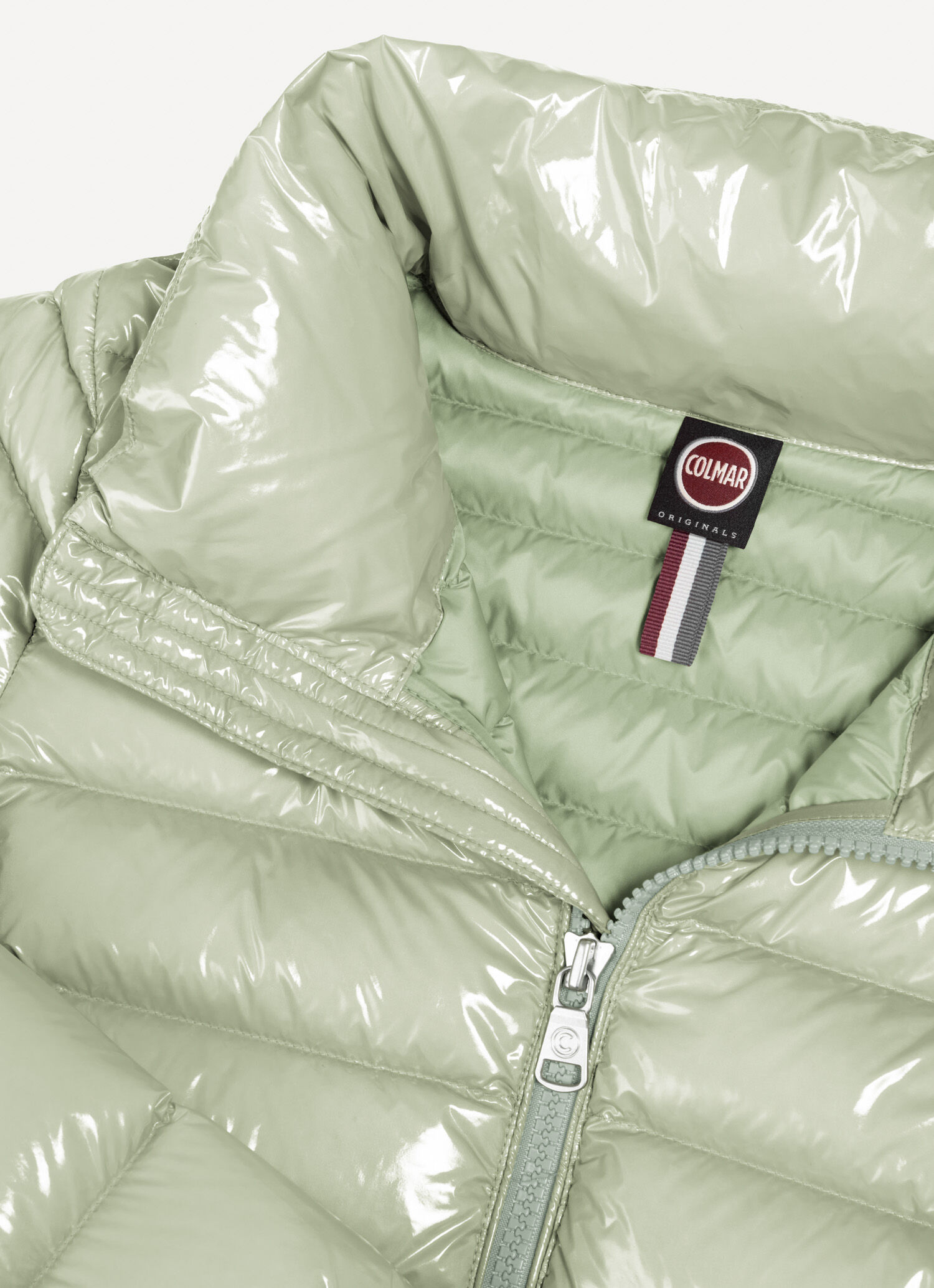 Super-glossy down jacket with drawstring - ROSEMARY GREEN | Colmar