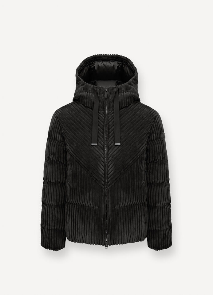 Corduroy down jacket wit hood image number 4