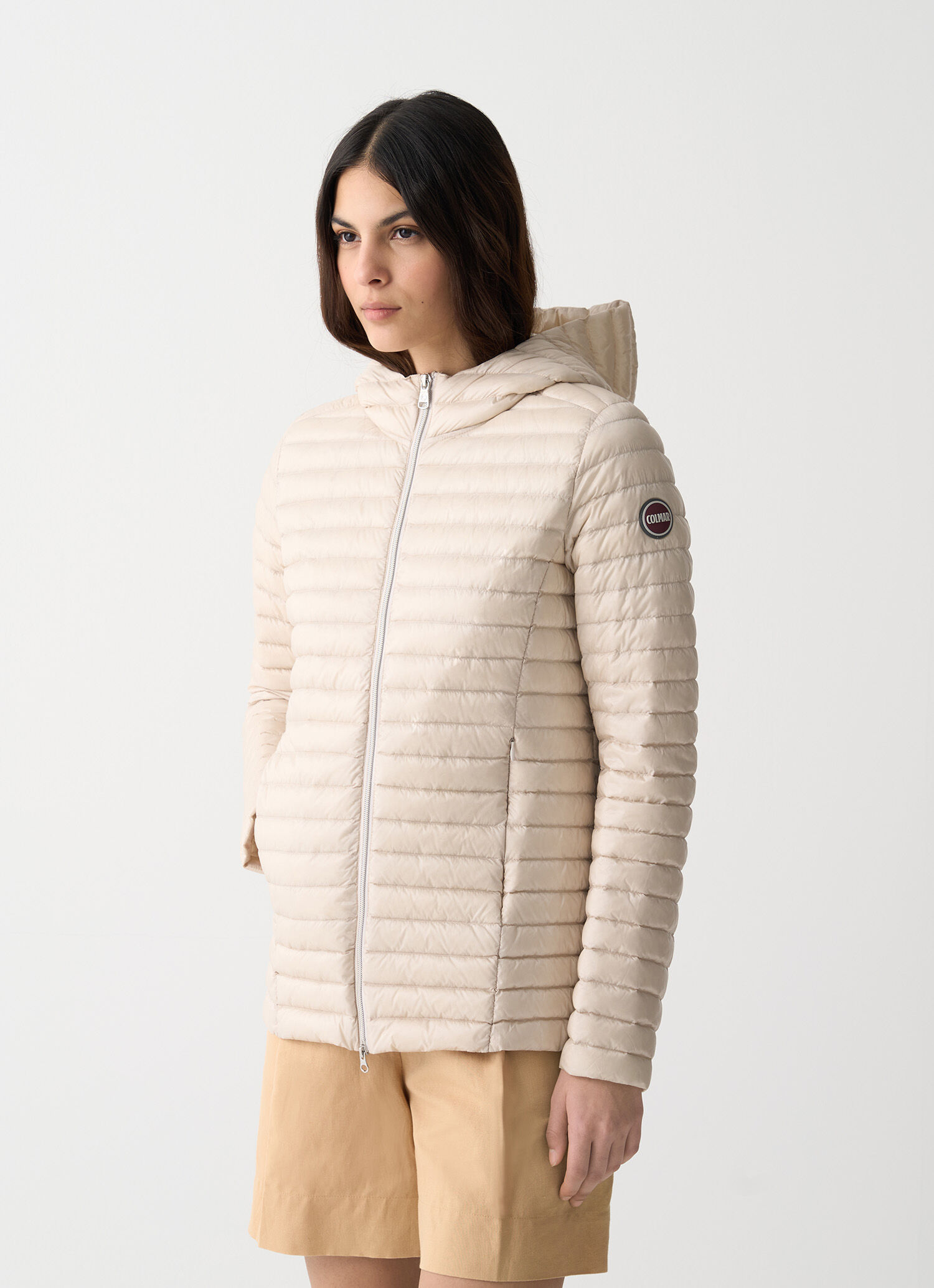 ジャケット COLMAR Woman Jacket Beige 2158A9VX 219 Medium-long down jacket - PORCELAIN BEIGE | Colmar