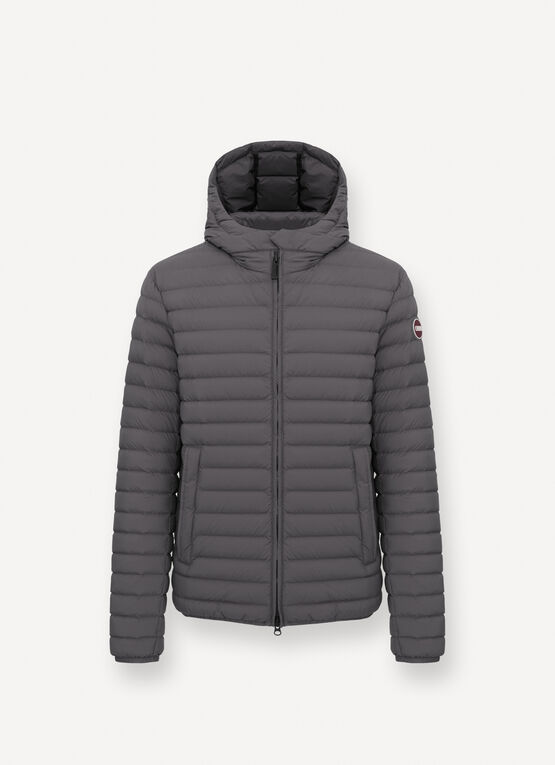 Light down jacket with hood