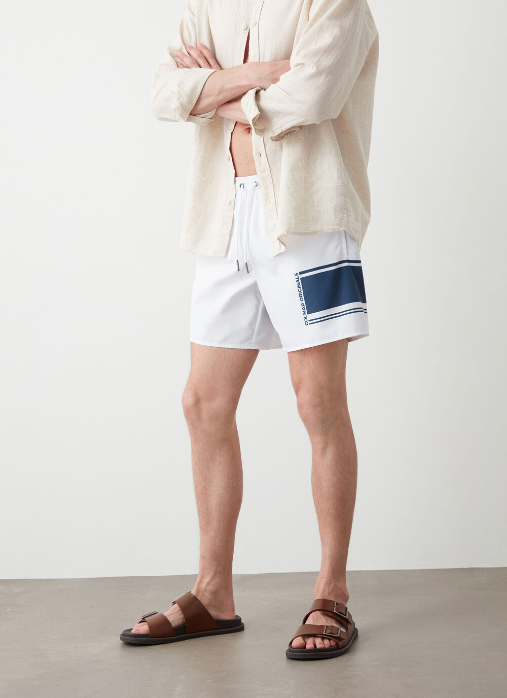 Swimsuit with interblock print image number 2