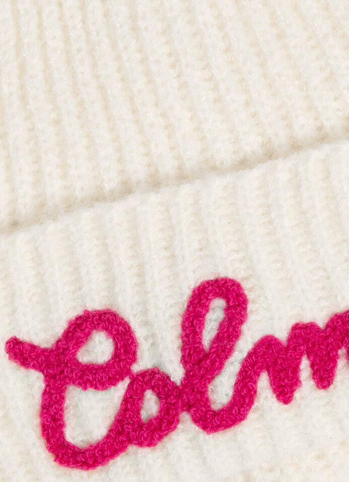 Gorro de punto canalé con logotipo para niña image number 3