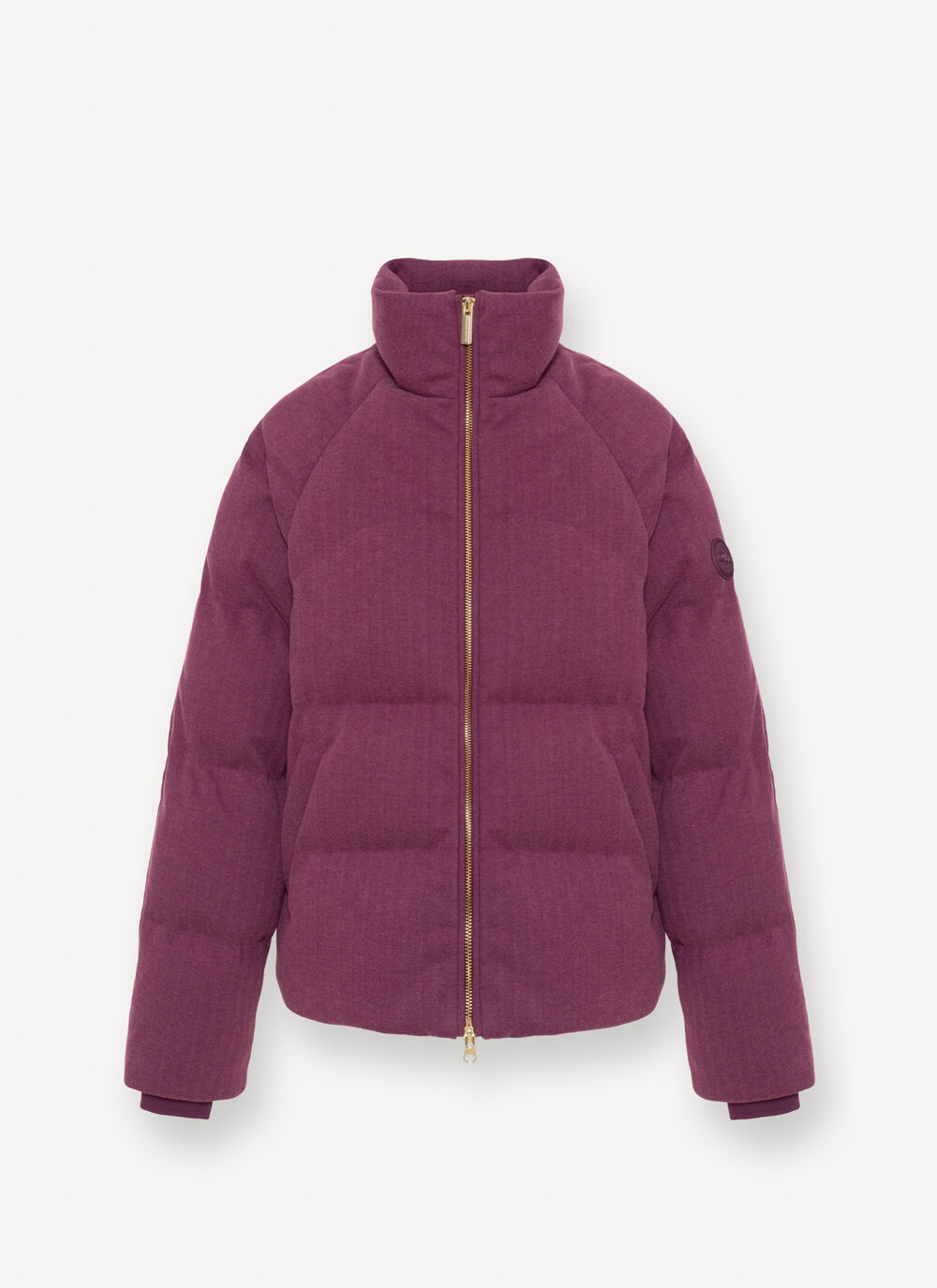 Down jacket with chevron design  image number 4