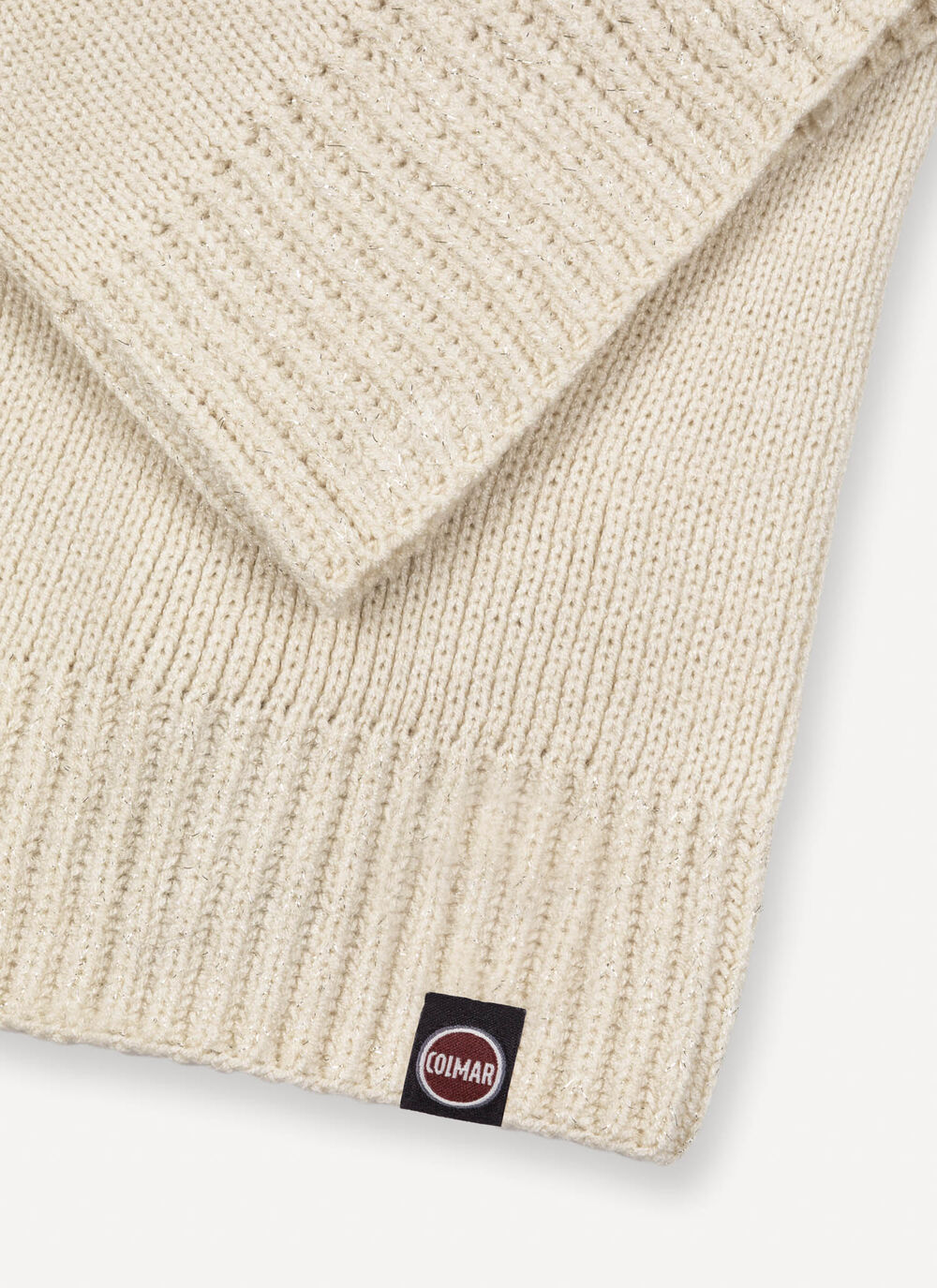 Neck warmer with lurex rib knit image number 2