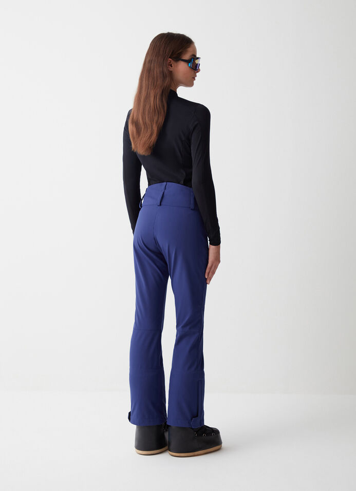 Full Zip Colmar Womens Blue Ski Trousers Softshell Ski Pants